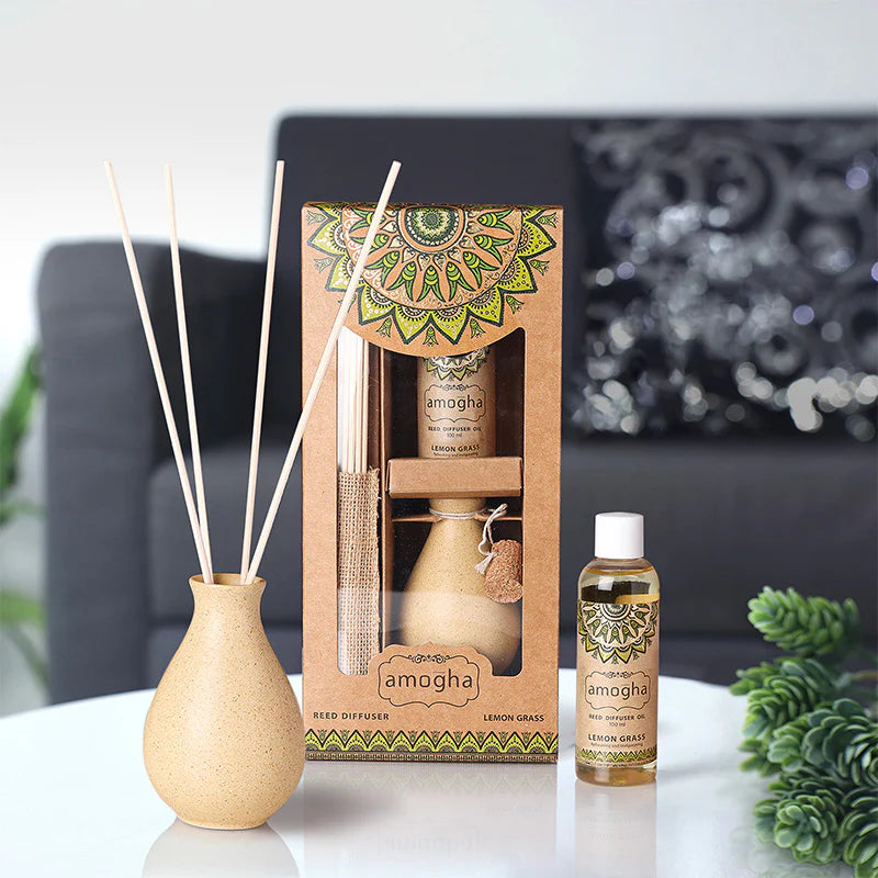 IRIS Amogha Lemon Grass Reed Diffuser Set 100ml