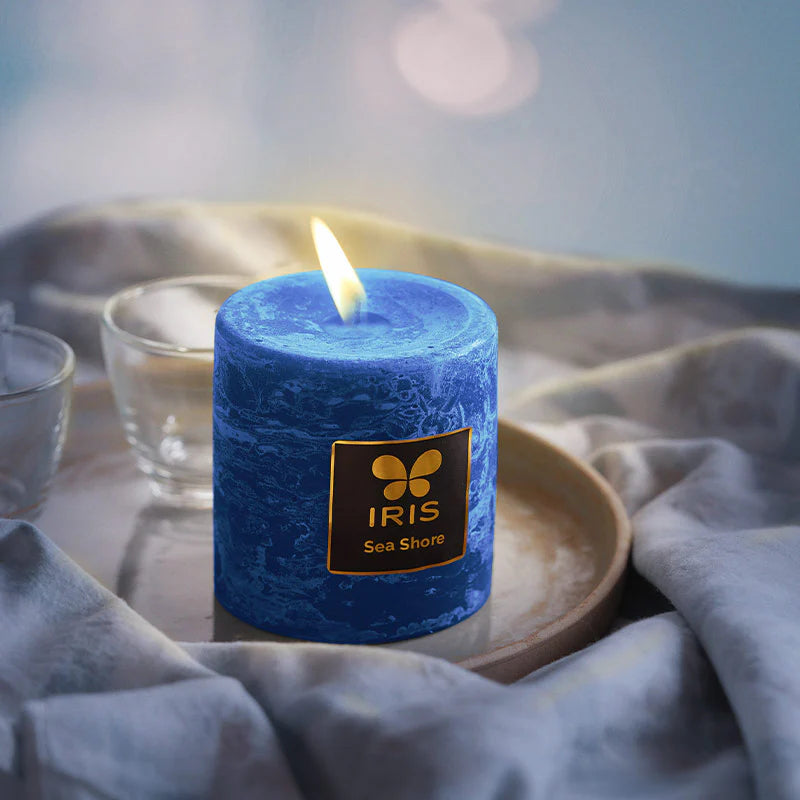 IRIS Sea Shore Aromatic Pillar Candle 220gm