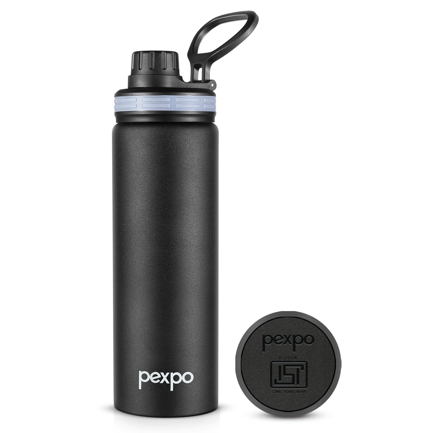 Pexpo Texas Thermo Steel Bottle | Tri-Ply Vacuum Insulated Hot & Cold Flask | For School - 500ml