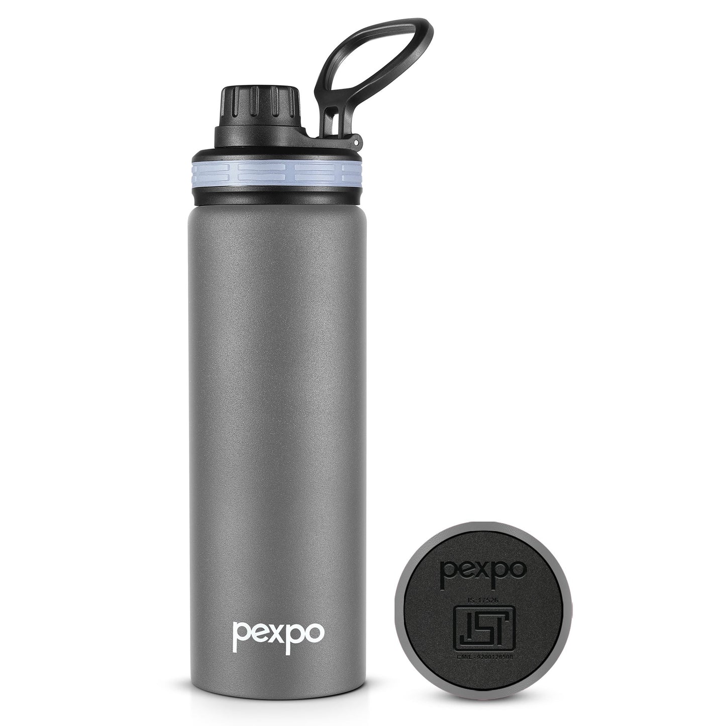 Pexpo Texas Thermo Steel Bottle | Tri-Ply Vacuum Insulated Hot & Cold Flask | For School - 500ml