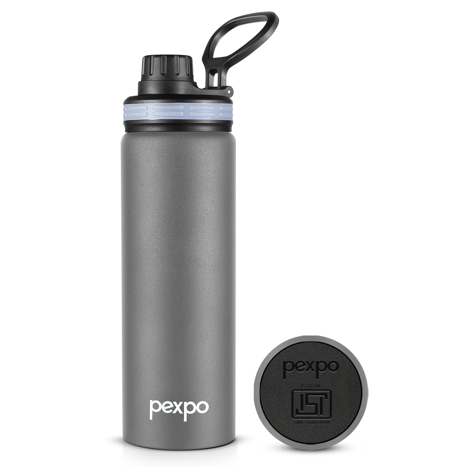 Pexpo Texas Thermo Steel Bottle | Tri-Ply Vacuum Insulated Hot & Cold Flask | For School - 500ml