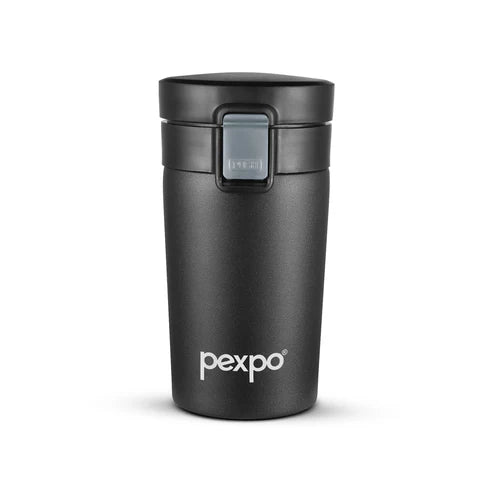 Pexpo Cocoa Thermo Steel Tumbler | Tri-Ply Vacuum Insulated Hot & Cold Flask | For Beverages 260 ML