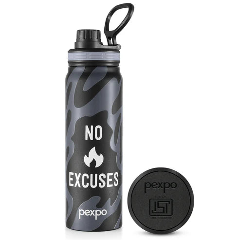 Pexpo Austin Art Thermo Steel Bottle | Tri-Ply Vacuum Insulated Hot & Cold Flask | For Office 740 ML