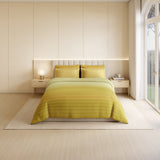 Spaces Luxury Loom Impressions 100% Egyptian Cotton Double Quilt, 350 TC, Geometric, Light Yellow