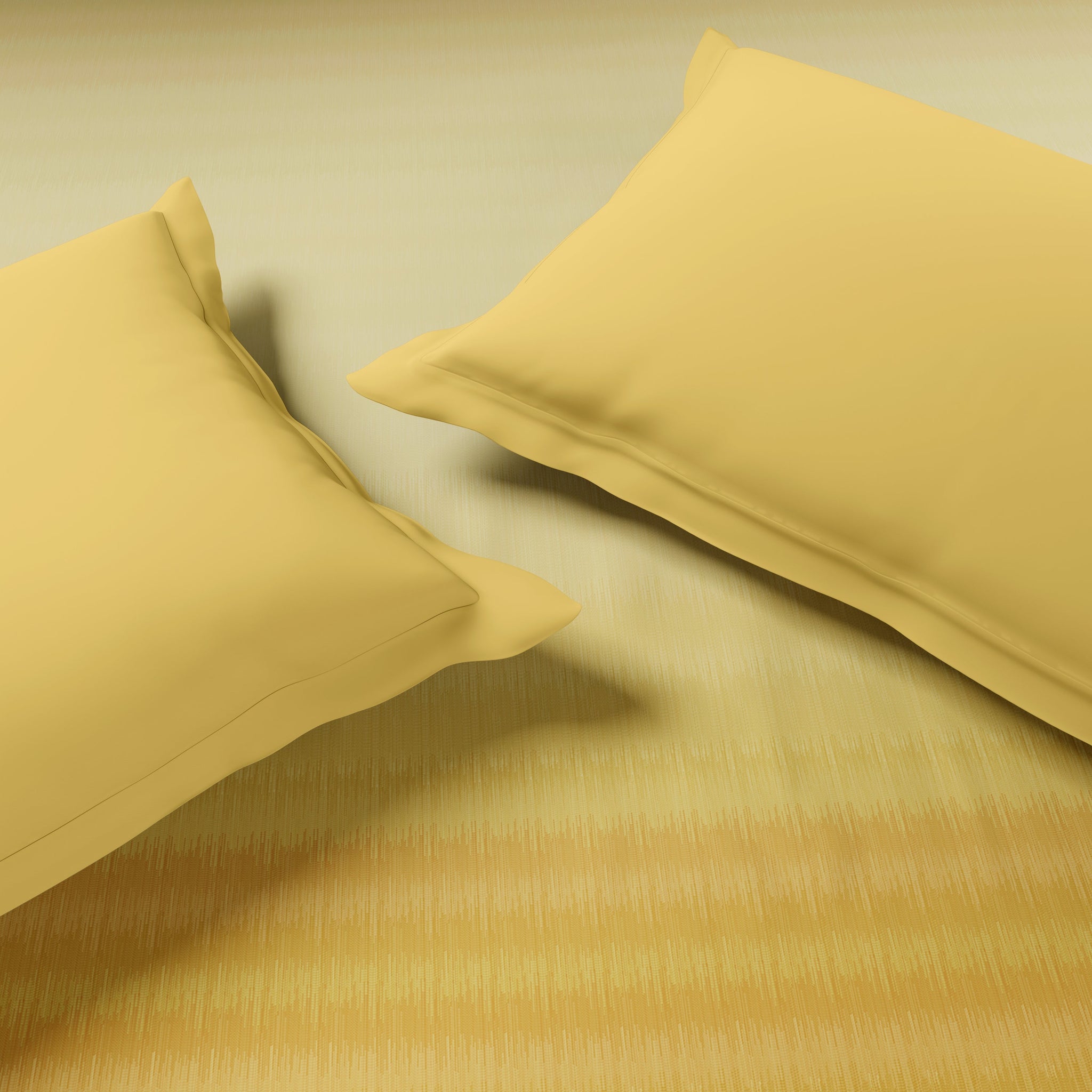 Spaces Luxury Loom Impressions 100% Egyptian Cotton Double Quilt, 350 TC, Geometric, Light Yellow