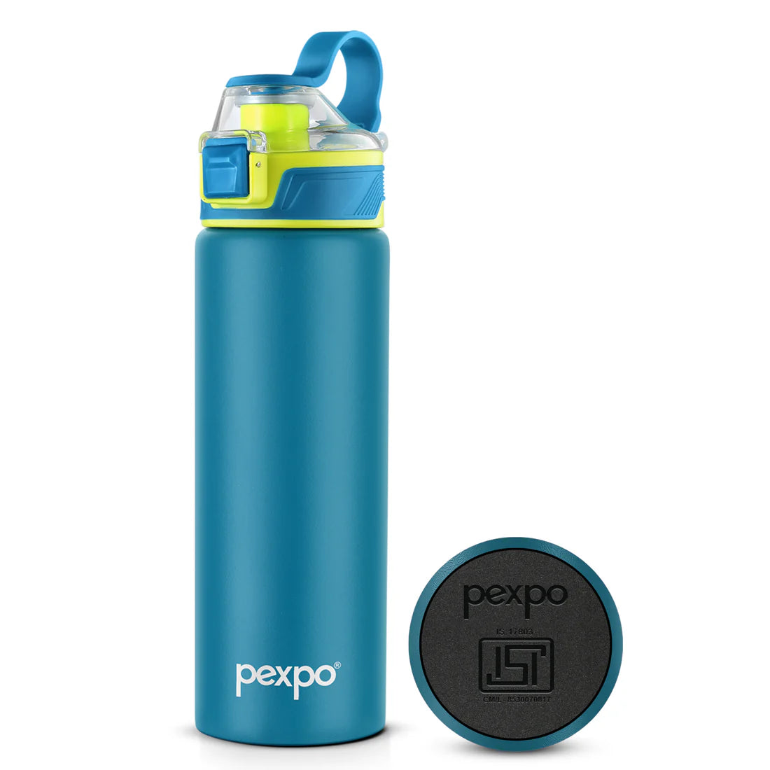 Pexpo Arctic SS Water Bottle with Double Lock Cap 800 ML