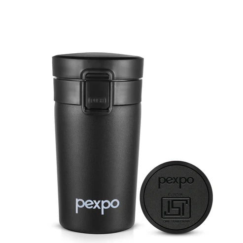 Pexpo Cocoa Thermo Steel Tumbler | Tri-Ply Vacuum Insulated Hot & Cold Flask | For Beverages 260 ML