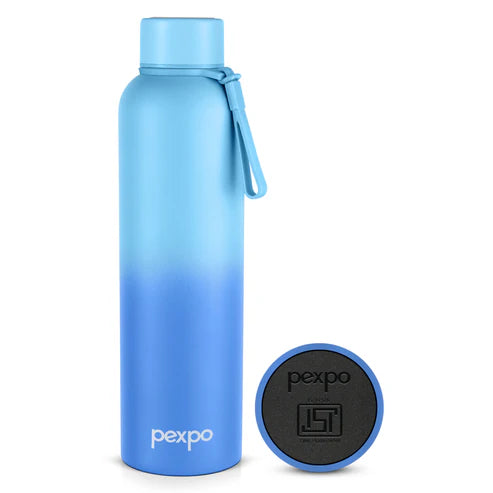 Pexpo Bravo Thermo Steel Bottle | Tri-Ply Vacuum Insulated Hot & Cold Flask - Ombre Design 1000 ml