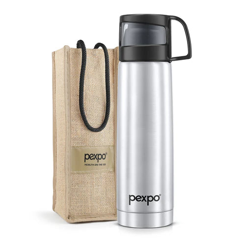 Pexpo Ferrero Thermo Steel Flask | Tri-Ply Vacuum Insulated Hot & Cold Bottle