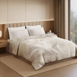 Spaces Luxury Alive 100% Cotton Double Quilt, 300 TC, Abstract, Cream