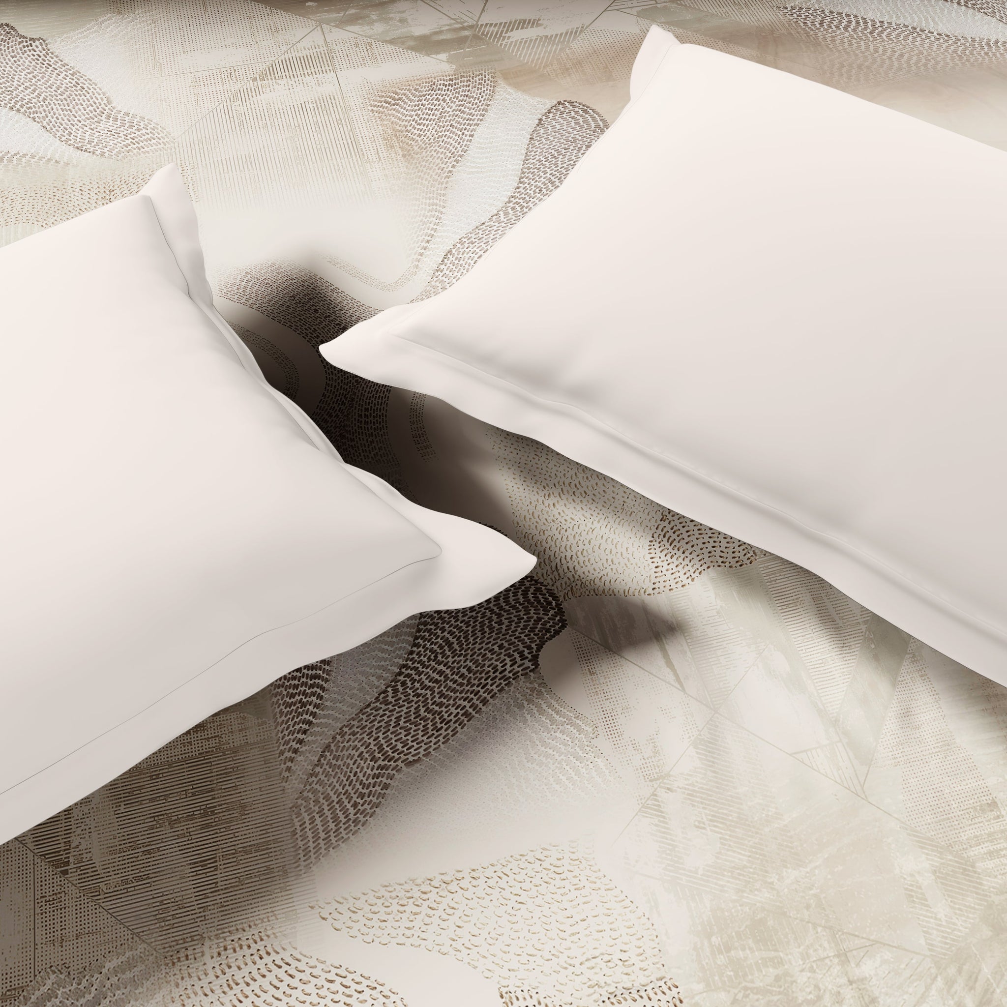 Spaces Luxury Alive 100% Cotton Double Quilt, 300 TC, Abstract, Cream