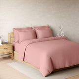 Spaces Solid Blush Solid King Size Bedsheet - Eminence Pink