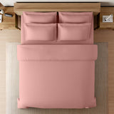 Spaces Solid Blush Solid King Size Bedsheet - Eminence Pink