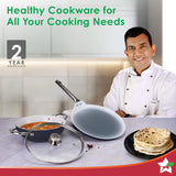 Wonderchef Eco-Glide Ceramic Cookware Set, Kadhai & Glass Lid