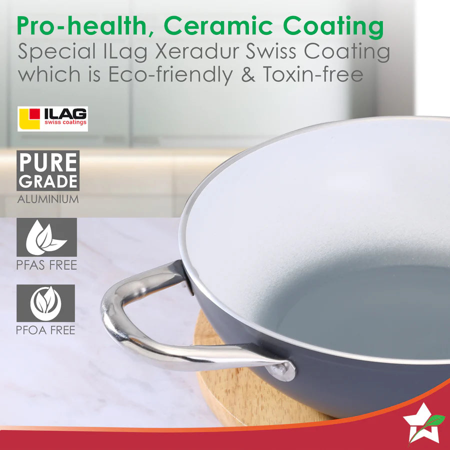 Wonderchef Eco-Glide Ceramic Cookware Set of 3