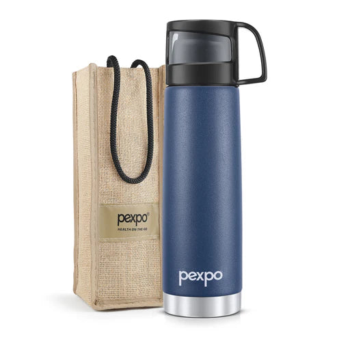 Pexpo Ferrero Thermo Steel Flask | Tri-Ply Vacuum Insulated Hot & Cold Bottle