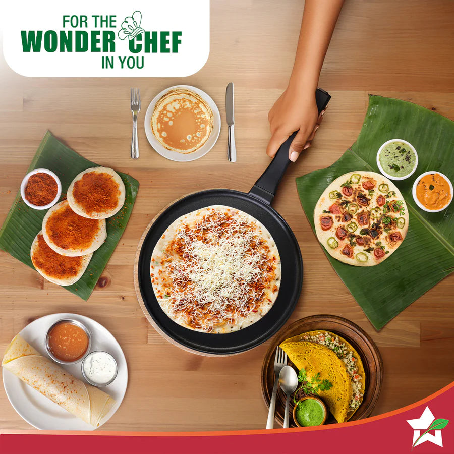 Wonderchef Inducta Die-cast Dosa Tawa, 4mm, 28cm