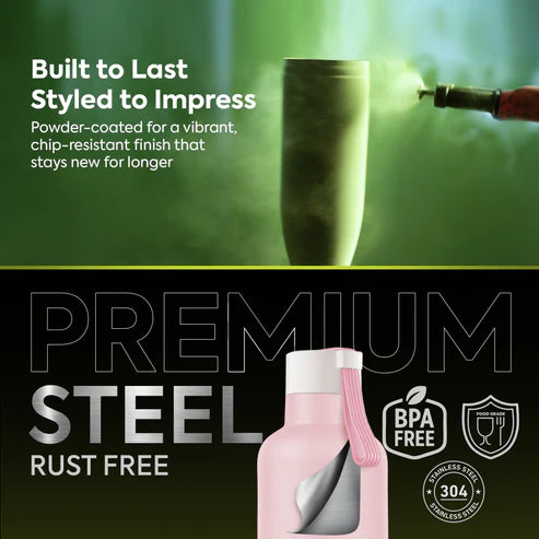 Pexpo Oslo Thermo Steel Bottle | Tri-Ply Vacuum Insulated Hot & Cold Flask | For Daily Use - Pastel Edition