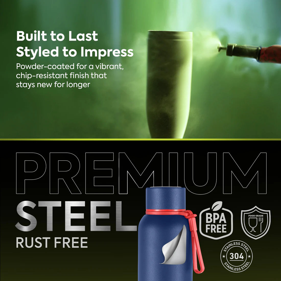 Pexpo Bravo Thermo Steel Bottle | Tri-Ply Vacuum Insulated Hot & Cold Flask