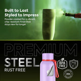 Pexpo Bravo Thermo Steel Bottle | Tri-Ply Vacuum Insulated Hot & Cold Flask - Pastel Edition Orchid Purple 1000 ML