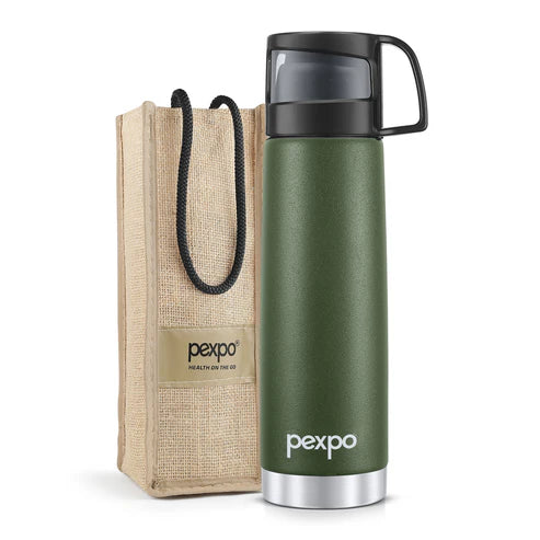 Pexpo Ferrero Thermo Steel Flask | Tri-Ply Vacuum Insulated Hot & Cold Bottle