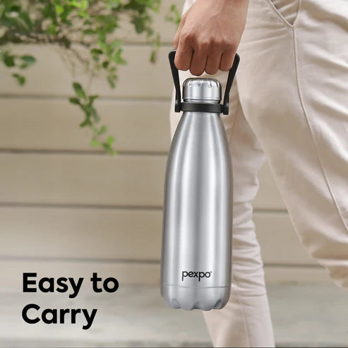 Pexpo Echo Hot & Cold Water Bottle Silver 1750 ML