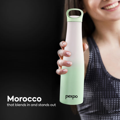 Pexpo Morocco Thermo Steel Bottle | Tri-Ply Vacuum Insulated Hot & Cold Flask | For Travel - 600 ML