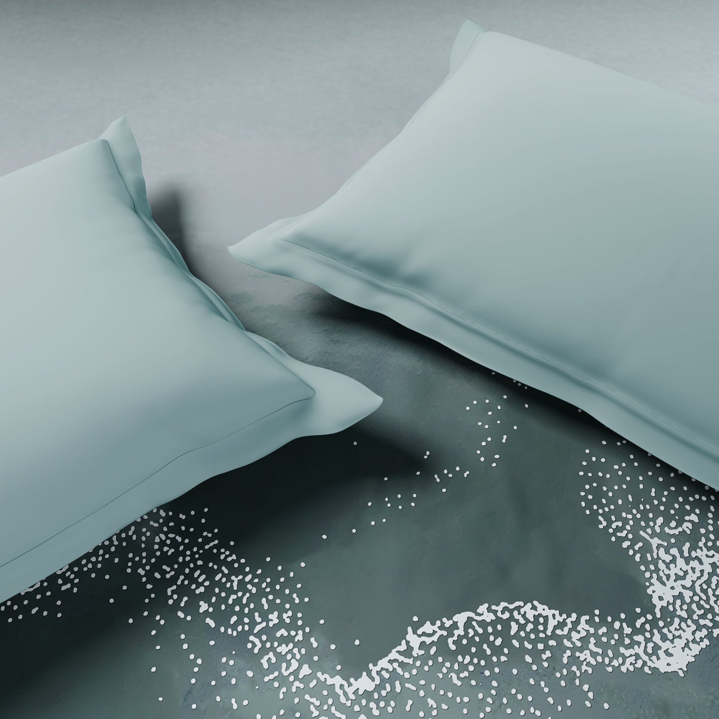 Spaces Luxury Alive 100% Cotton Double Quilt, 300 TC, Abstract, Light Teal