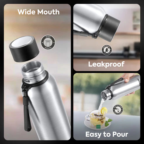 Pexpo Bravo Thermo Steel Bottle | Tri-Ply Vacuum Insulated Hot & Cold Flask