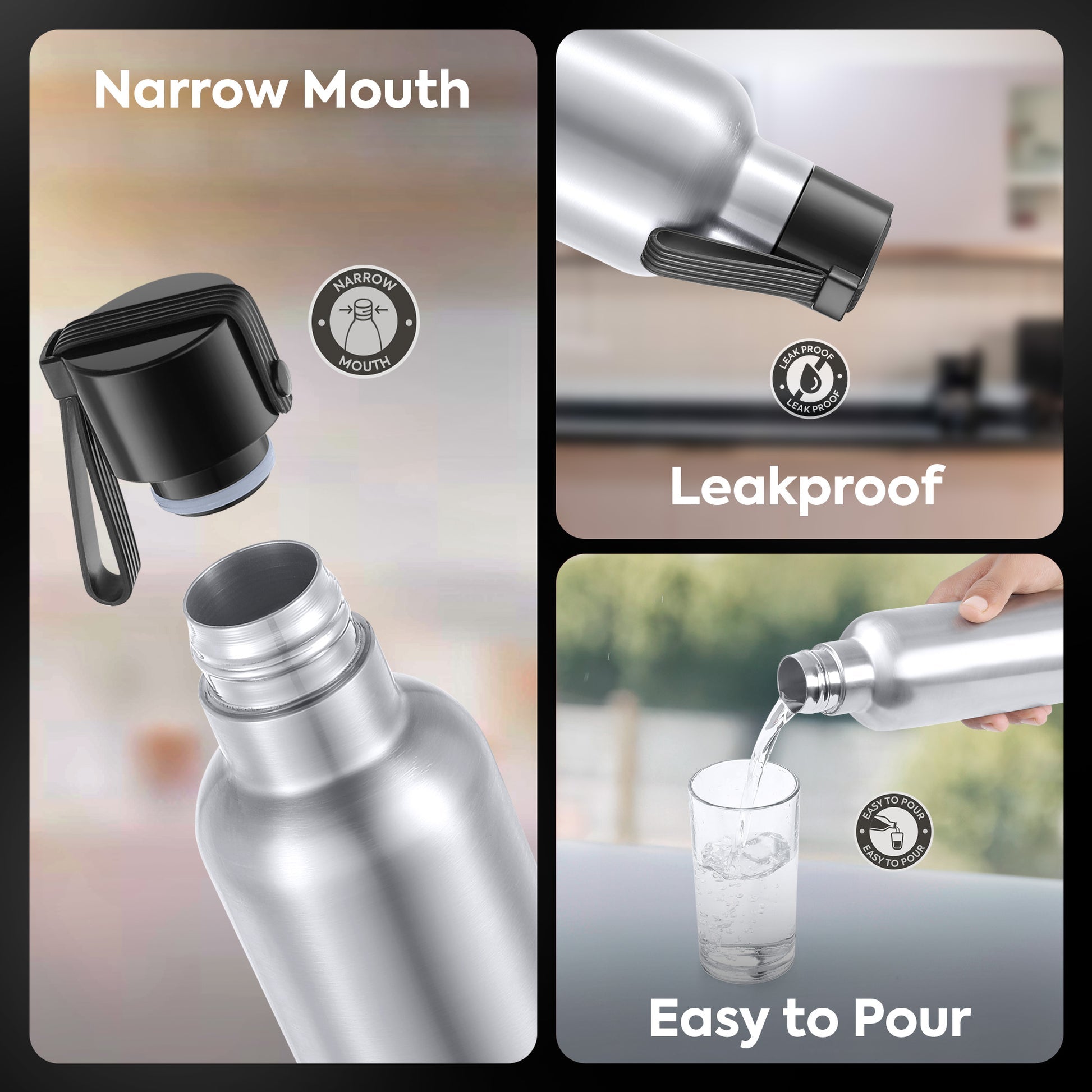 Pexpo Oslo Thermo Steel Bottle | Tri-Ply Vacuum Insulated Hot & Cold Flask | For Daily Use