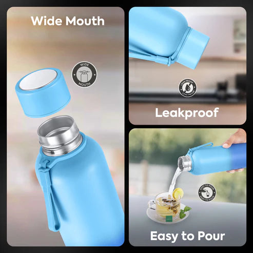 Pexpo Bravo Thermo Steel Bottle | Tri-Ply Vacuum Insulated Hot & Cold Flask - Ombre Design 1000 ml
