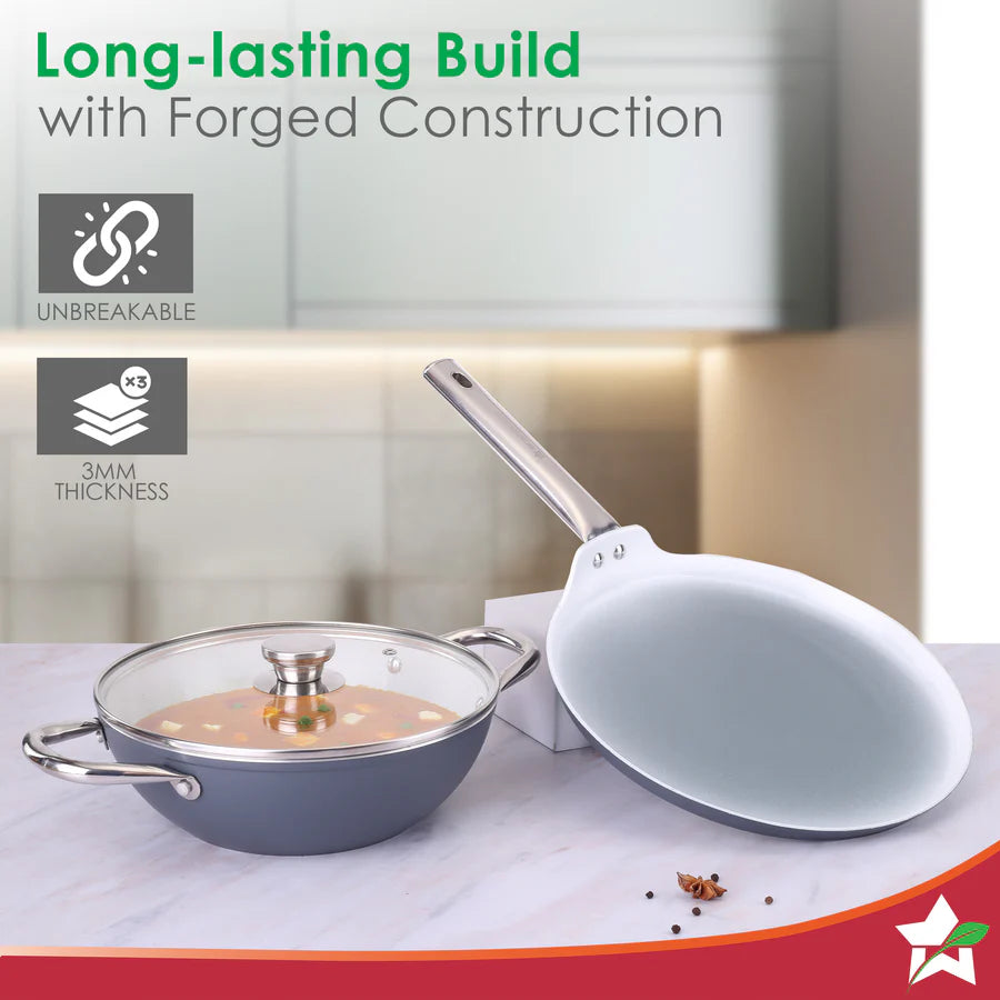 Wonderchef Eco-Glide Ceramic Cookware Set of 3