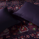 Spaces Rangana Digital 100% Cotton Double Quilt, 300 TC, Ornate, Dark Violet