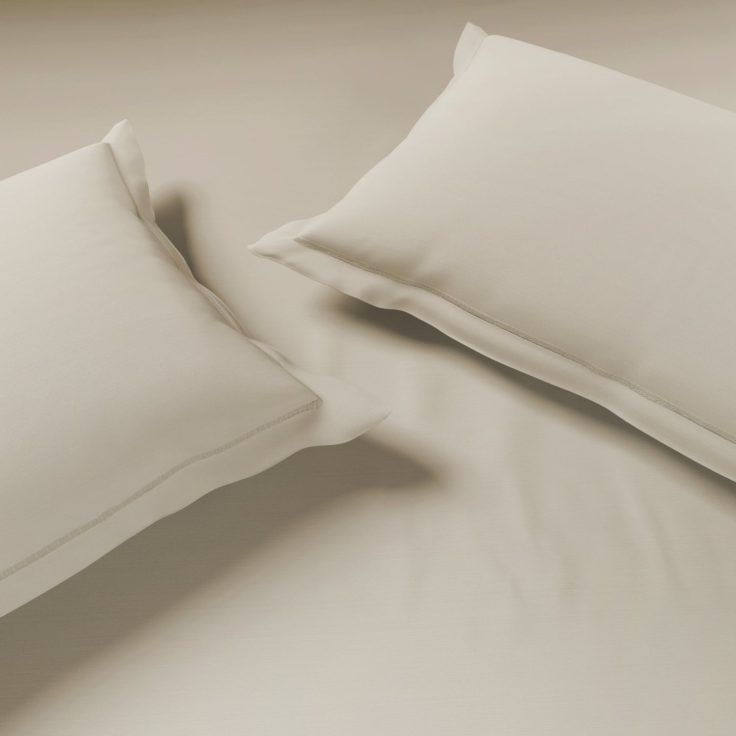 Spaces Solid Ivory Solid King Size Bedsheet - Eminence