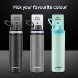 Pexpo Texas Thermo Steel Bottle | Tri-Ply Vacuum Insulated Hot & Cold Flask | For School - 500ml