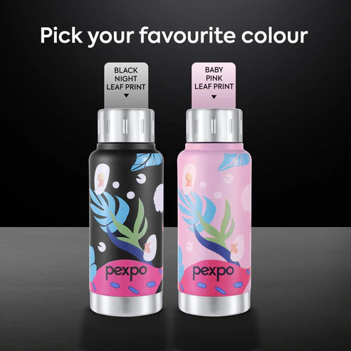 Pexpo Cameo Plant-themed Art Hot & Cold Water Bottle 300 ML
