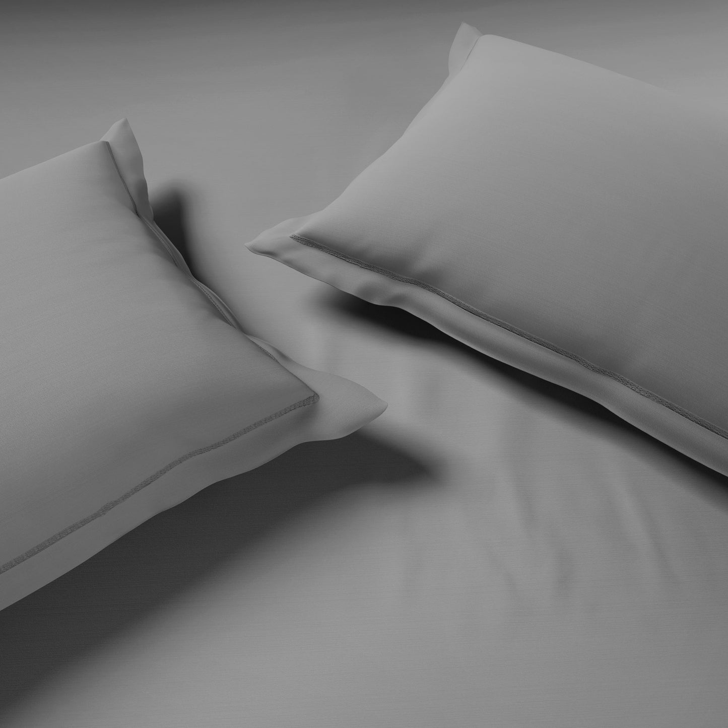 Spaces Solid Dark Grey Solid King Size Bedsheet - Eminence