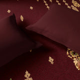 Spaces Rangana Digital 100% Cotton Double Quilt, 300 TC, Ornate, Dark Red