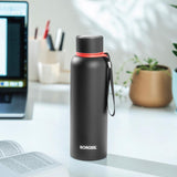 Borosil Trek Double Wall Bottle, Black