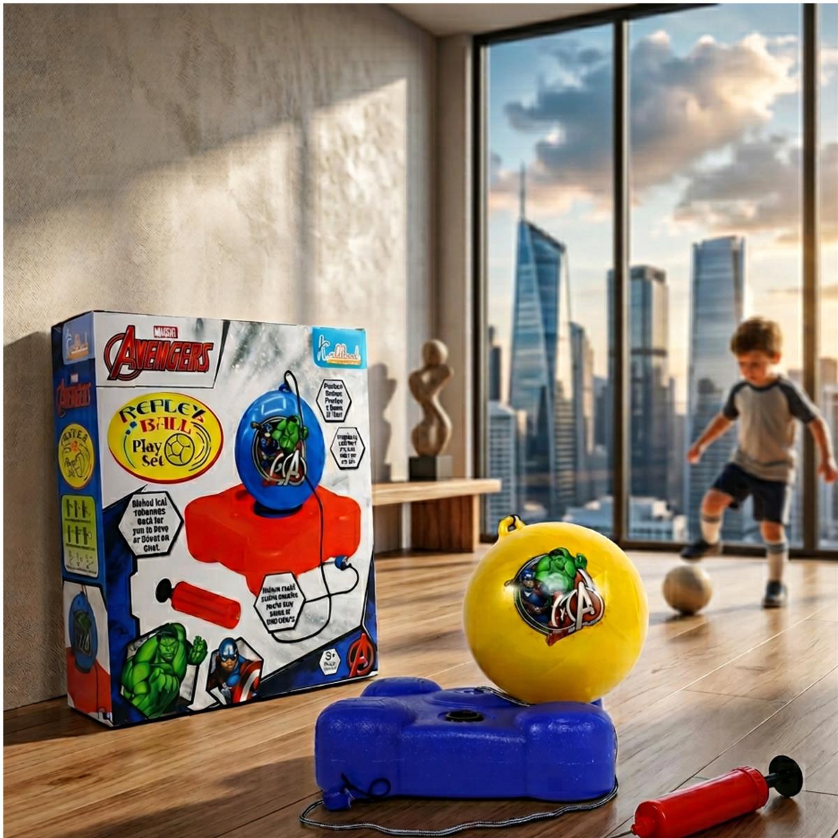 kriiddaank Marvel Avengers Reflex Soccer Ball - Solo Training Kit for Kids