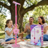 Kriiddaank Disney Princess Portable Karaoke Microphone for Kids with Adjustable Stand (Up to 106cm)