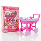 Kriiddaank Barbie 32 Pieces Tea Set Trolley for Kids 3Y+ with Music and Sounds