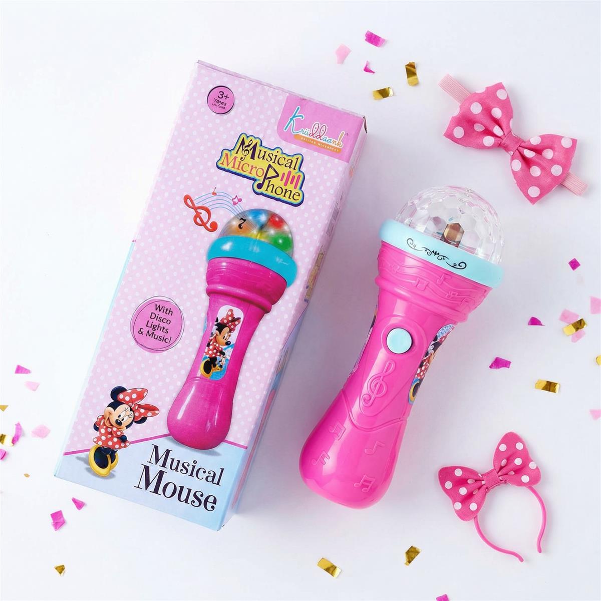 Kriiddaank Minnie Mouse Musical Karaoke Microphone Toy for Kids