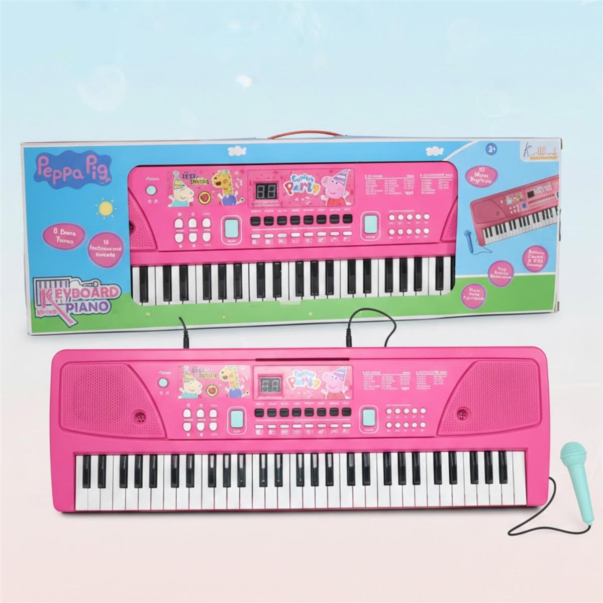 Kriiddaank Hasbro Peppa Pig 37-Key Musical Keyboard with Microphone