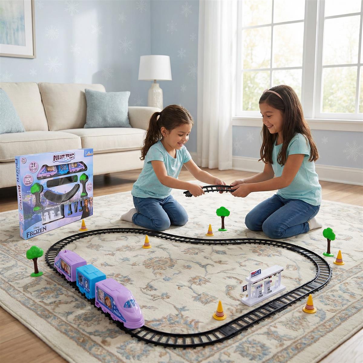 Kriiddaank Frozen Theme Train Set