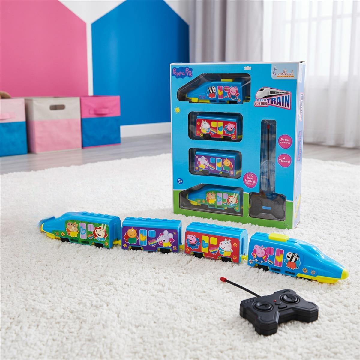 Kriiddaank Peppa Pig Theme RC Train Toy for Kids