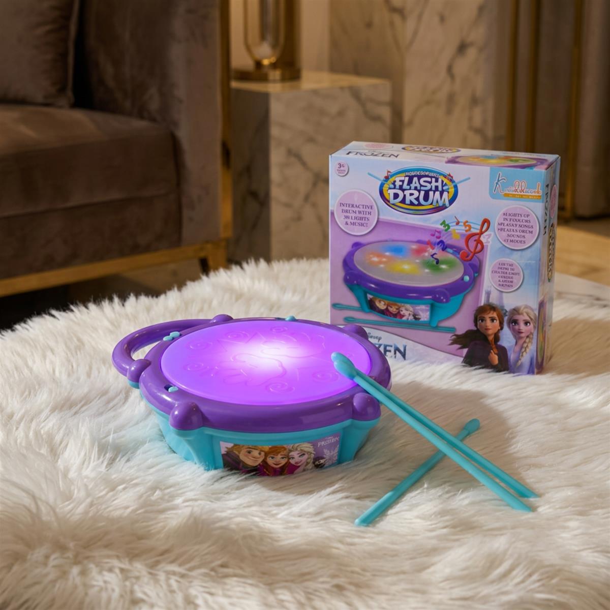 Kriiddaank Frozen Elsa & Anna Flash Drum Toy for Toddlers