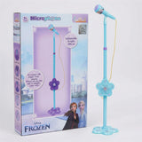 Kriiddaank Frozen Theme Karaoke Microphone with Adjustable Stand for Kids Sky blue