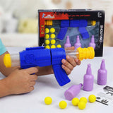 Kriiddank Foam Dart Gun Soft Ball Air-Powered Blaster Toy for Kids - Shooting Game with Target Boards & 16 Pieces