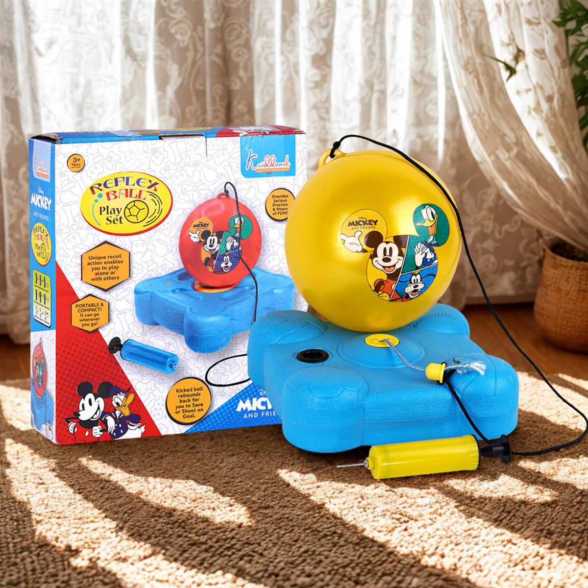 Kriiddaank Disney Mickey Reflex Soccer Ball Set for Kids